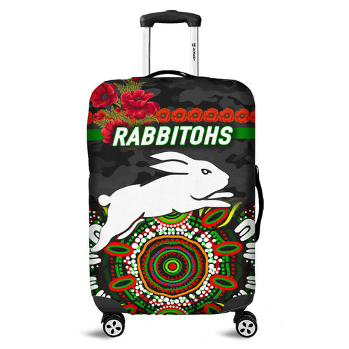 south-sydney-rabbitohs-anzac-2022-luggage-cover-indigenous-vibes-black