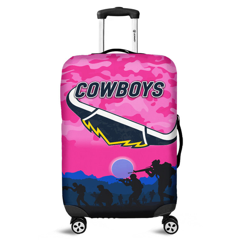 north-queensland-cowboys-anzac-2022-luggage-cover-simple-style-pink