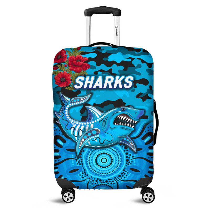 cronulla-sutherland-sharks-anzac-2022-luggage-cover-indigenous-vibes