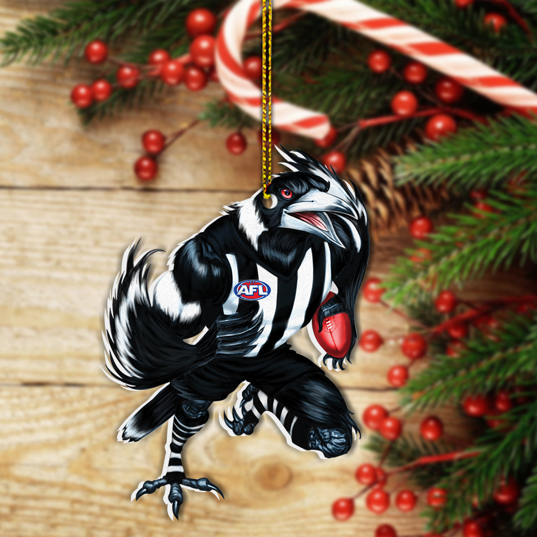 Christmas Ornament- Magpies Australian Football League No.2
