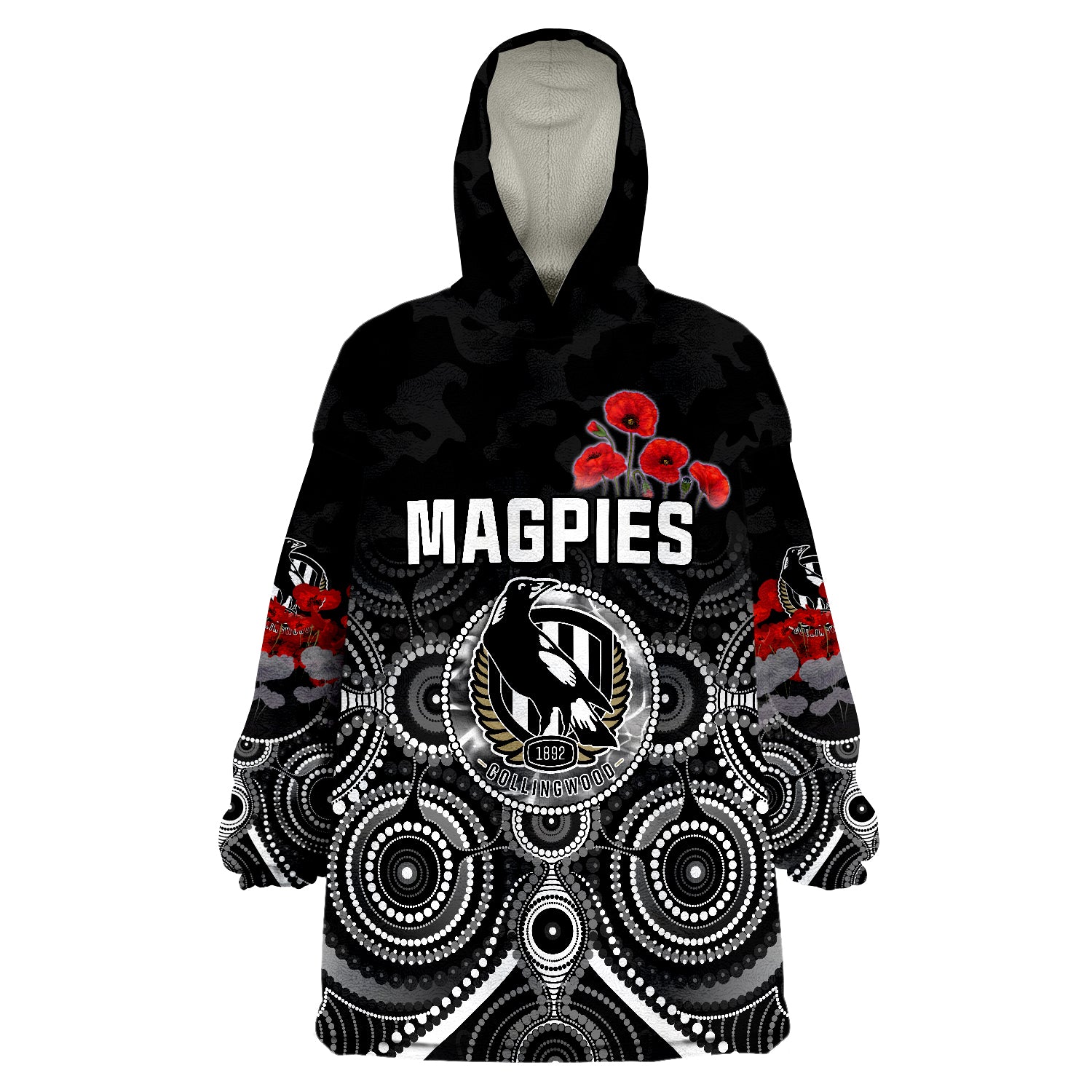 magpies-anzac-2022-collingwood-football-aboriginal-poppy-flowers-wearable-blanket-hoodie
