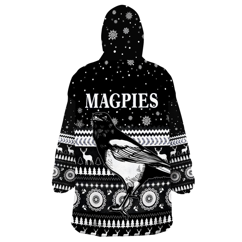 magpies-christmas-indigenous-collingwood-football-wearable-blanket-hoodie