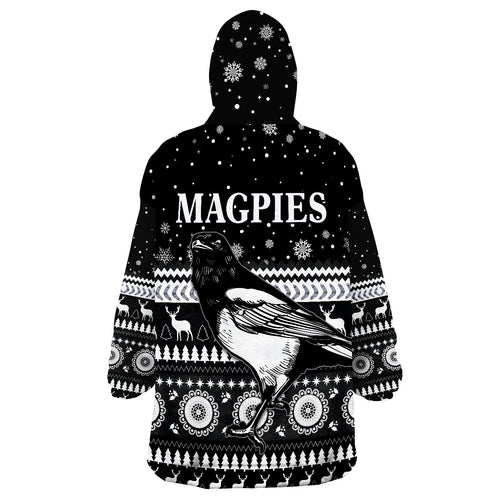 magpies-christmas-indigenous-collingwood-football-wearable-blanket-hoodie