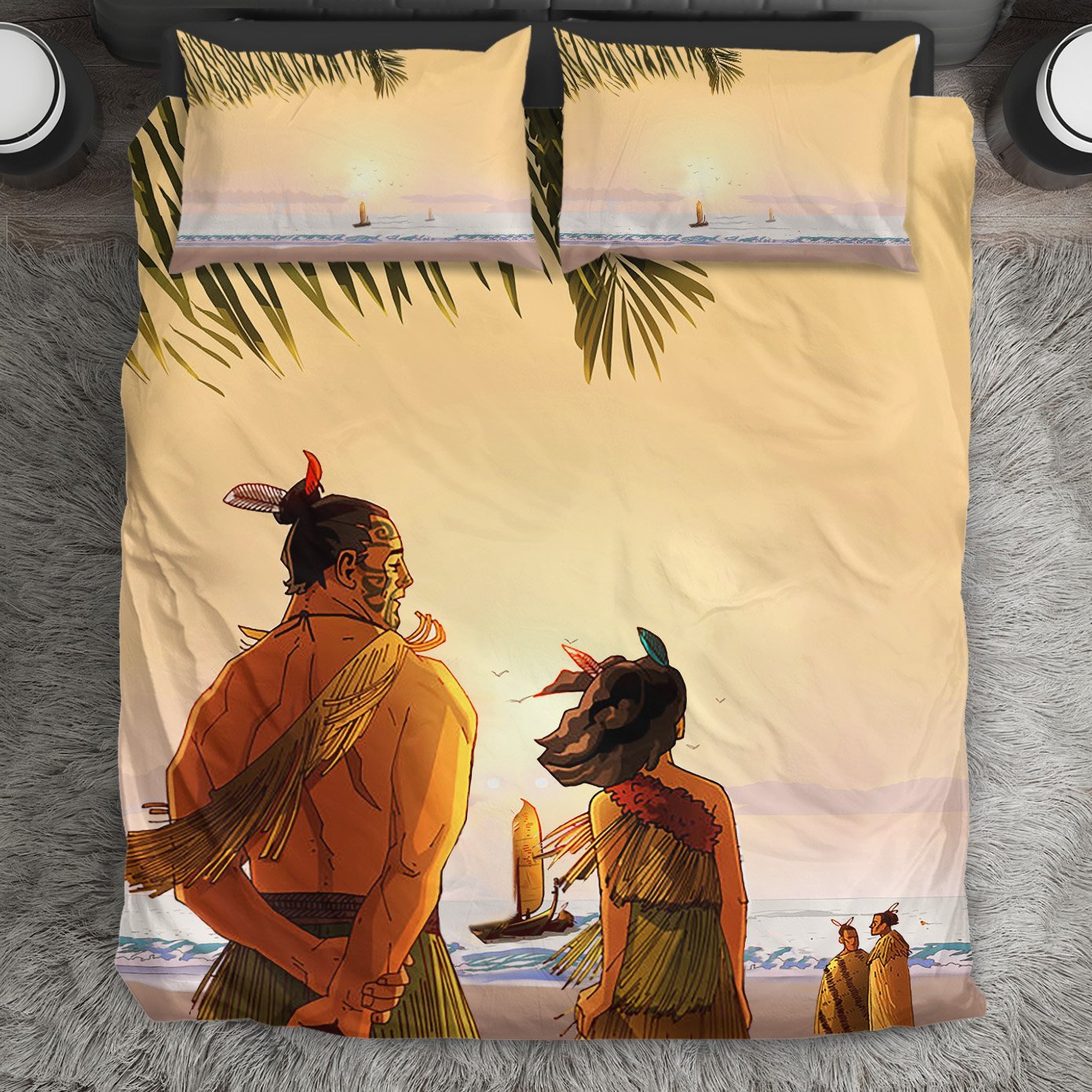 maori-people-with-beach-bedding-set