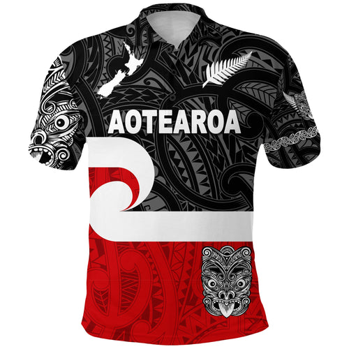 custom-personalised-maori-aotearoa-haka-polo-shirt-new-zealand-simple-custom-text-and-number