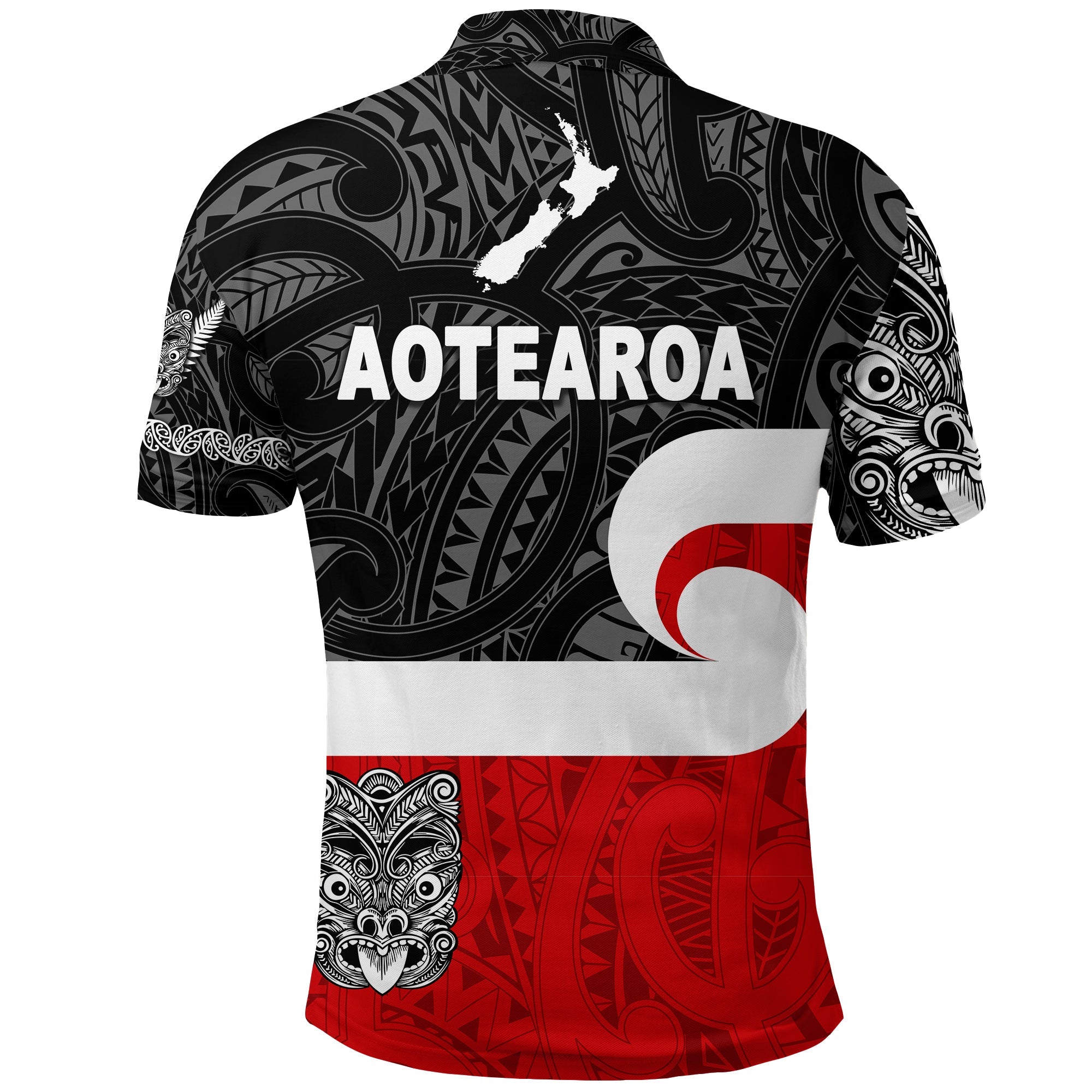 custom-personalised-maori-aotearoa-haka-polo-shirt-new-zealand-simple
