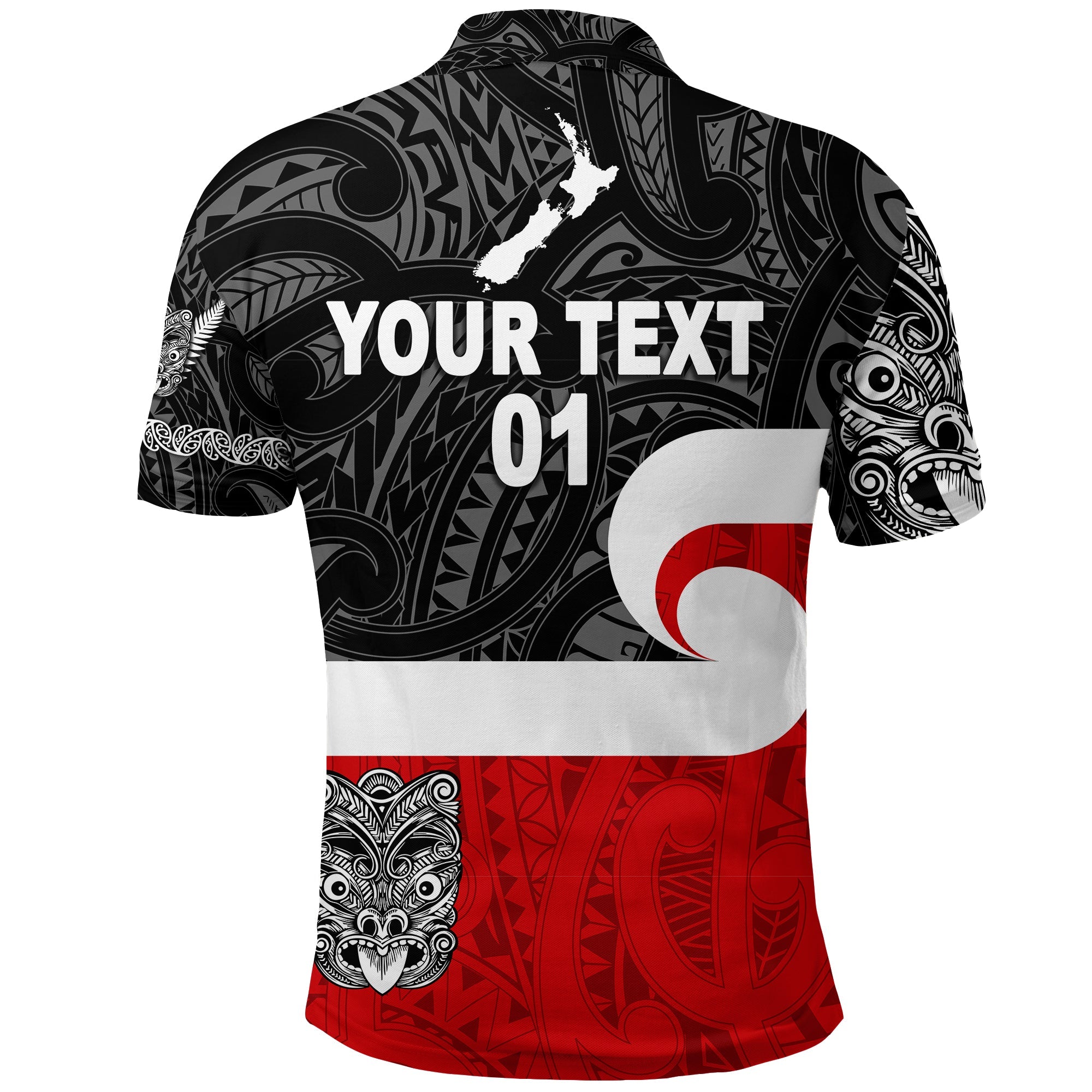 custom-personalised-maori-aotearoa-haka-polo-shirt-new-zealand-simple-custom-text-and-number