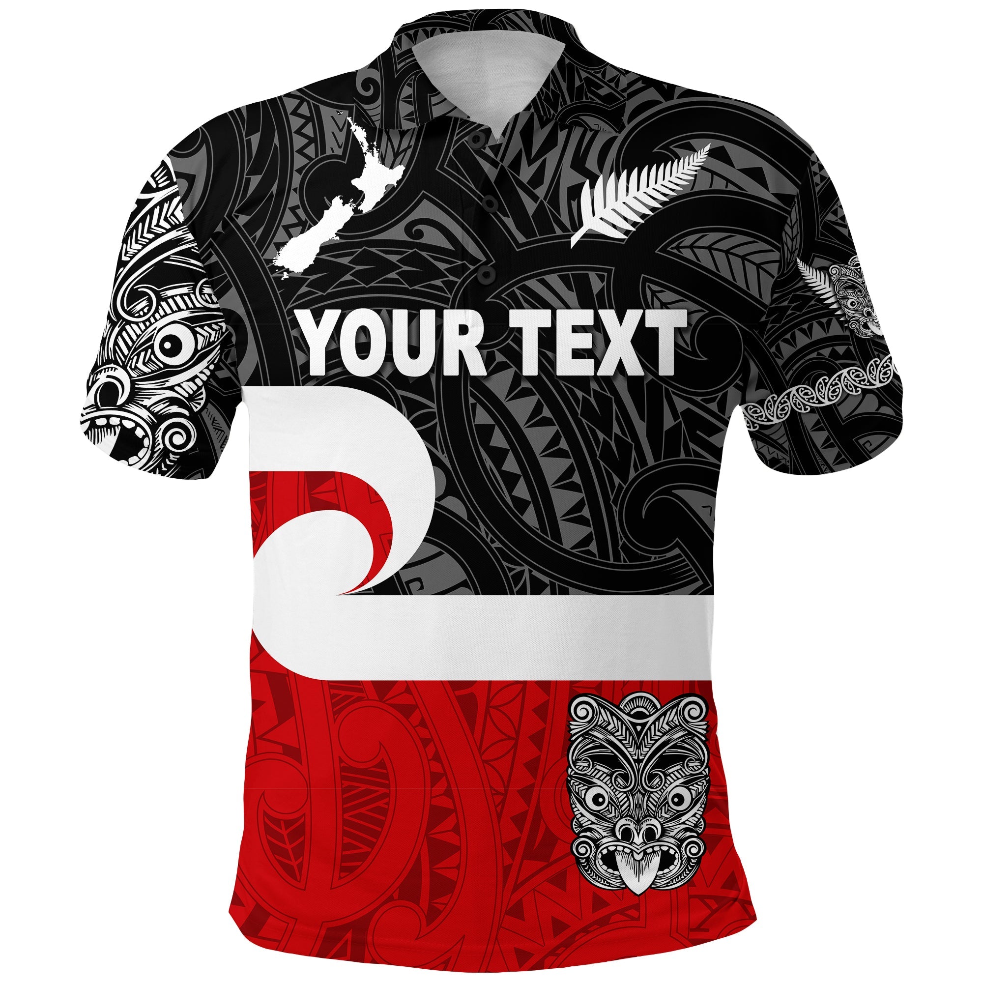 custom-personalised-maori-aotearoa-haka-polo-shirt-new-zealand-simple