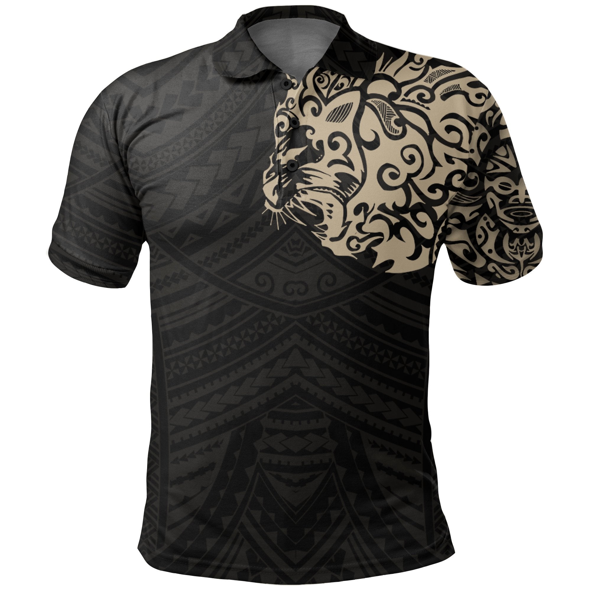 new-zealand-maori-polo-shirt-maori-lion-tattoo-golf-shirts-tan