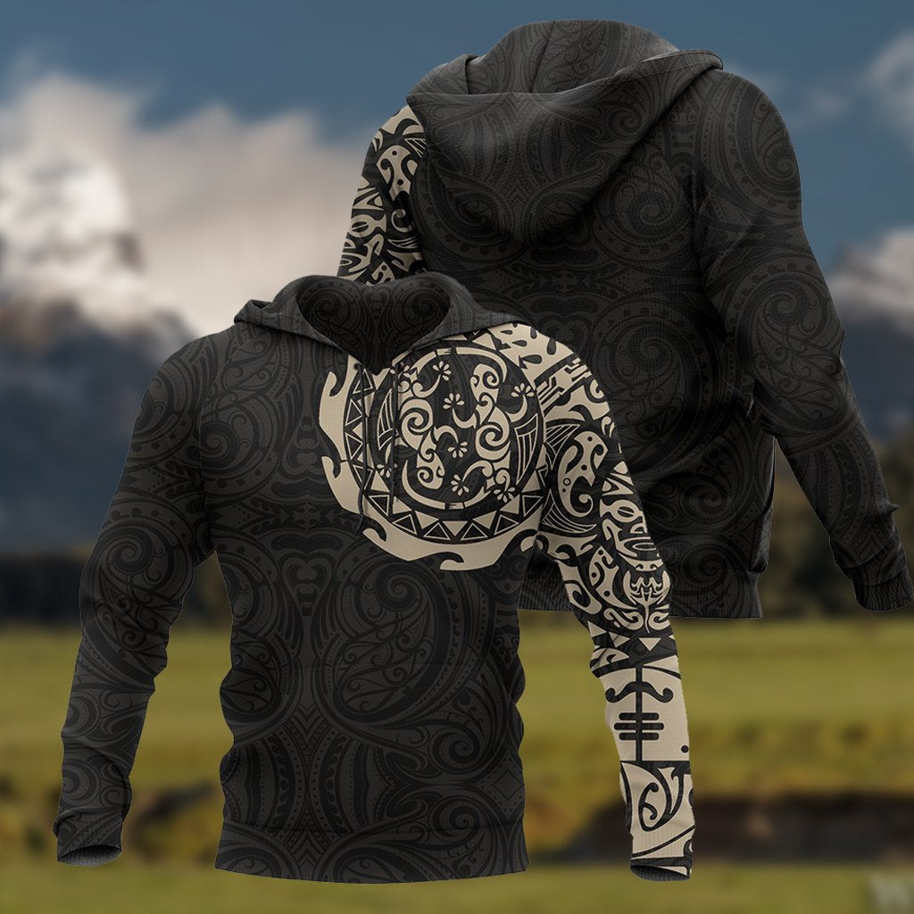maori-tangaroa-tattoo-new-zealand-custom-hoodie-tan