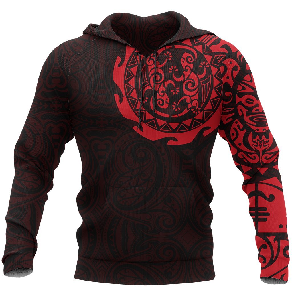 maori-tattoo-hoodie-new-zealand-lizard-pullover-red-hoodie