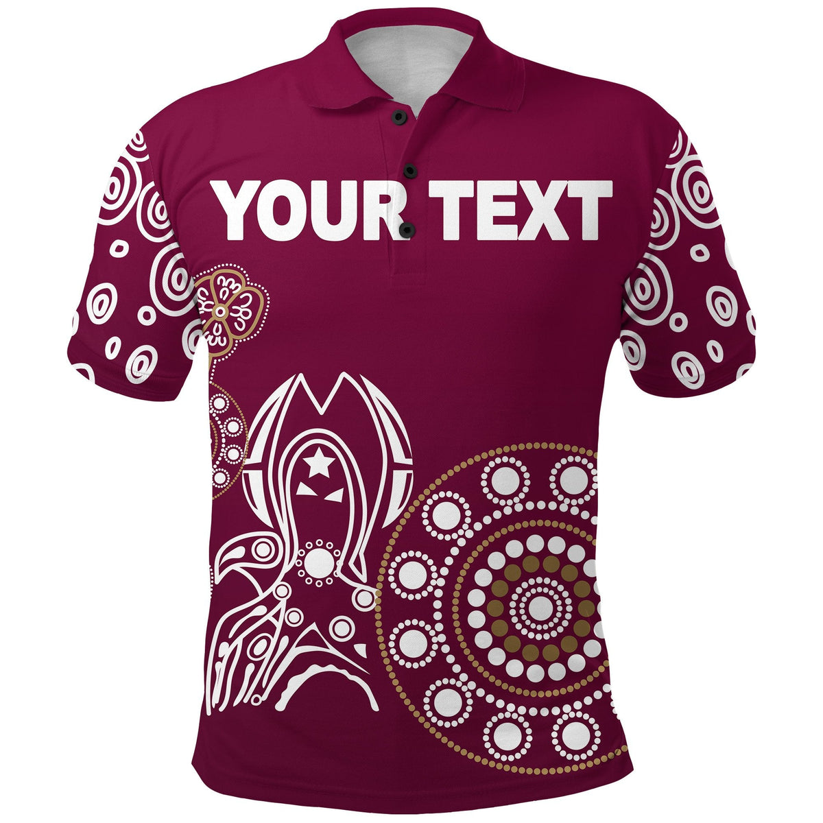 custom-personalised-queensland-polo-shirt-maroons-simple-indigenous