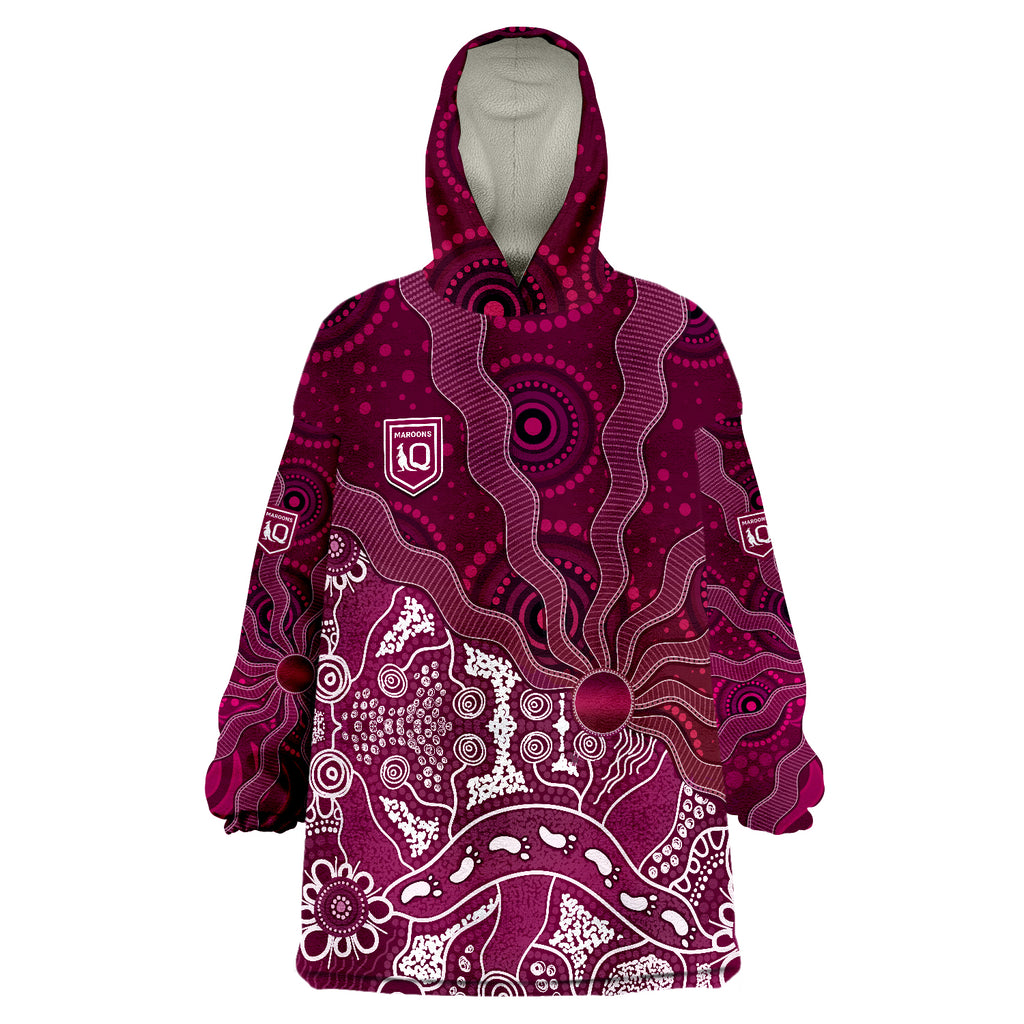 maroons-rugby-fascinated-aboriginal-queenslanders-wearable-blanket-hoodie