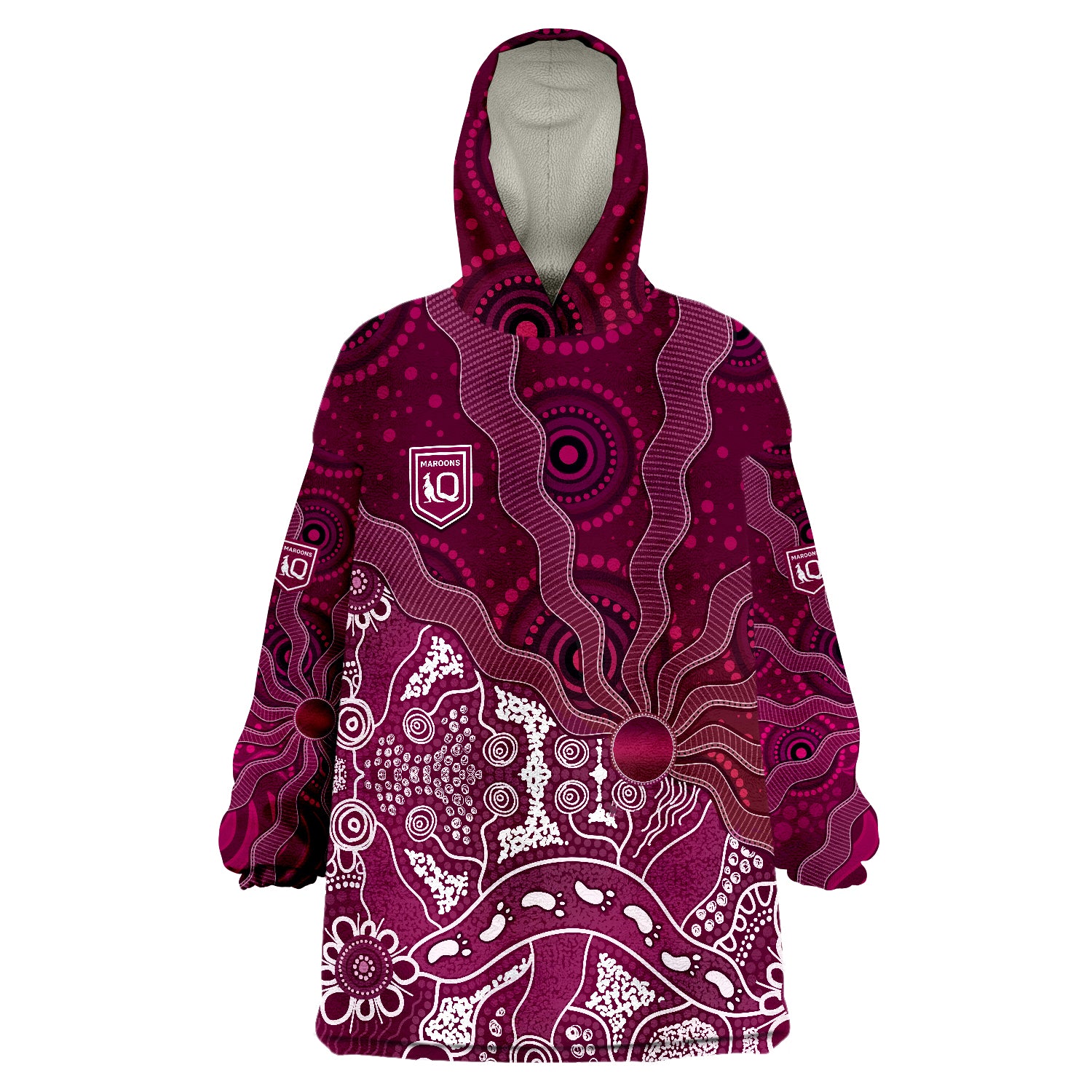 maroons-rugby-fascinated-aboriginal-queenslanders-wearable-blanket-hoodie