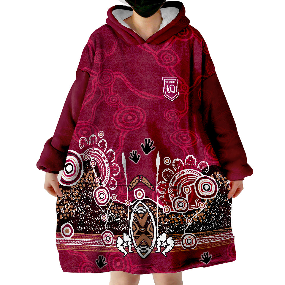 maroons-rugby-queensland-2022-aboriginal-wearable-blanket-hoodie