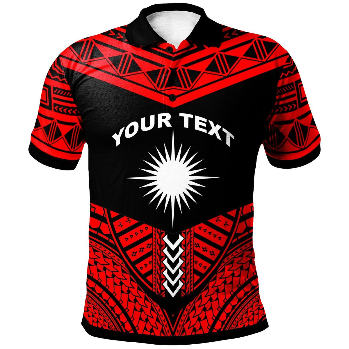 marshall-island-custom-personalised-polo-shirt-tribal-pattern-cool-style-red-color