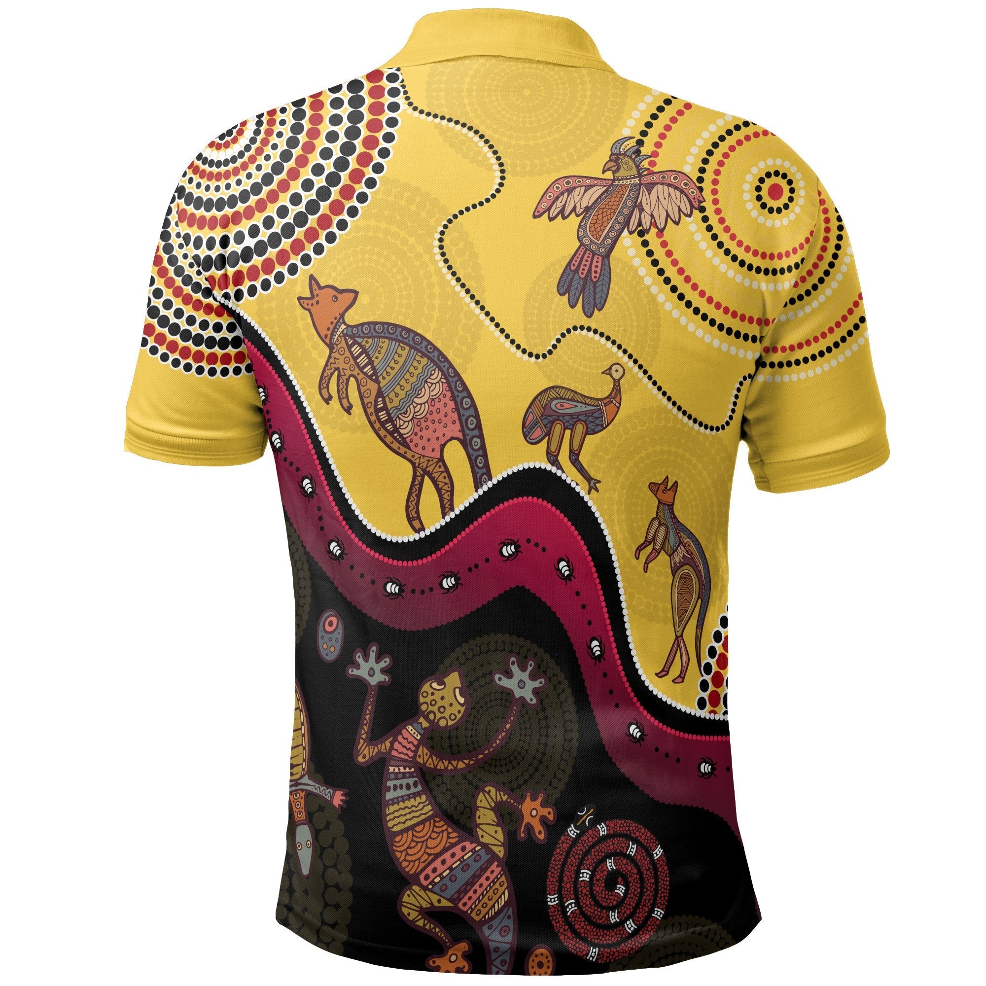 aboriginal-polo-shirt-indigenous-animals-life-art