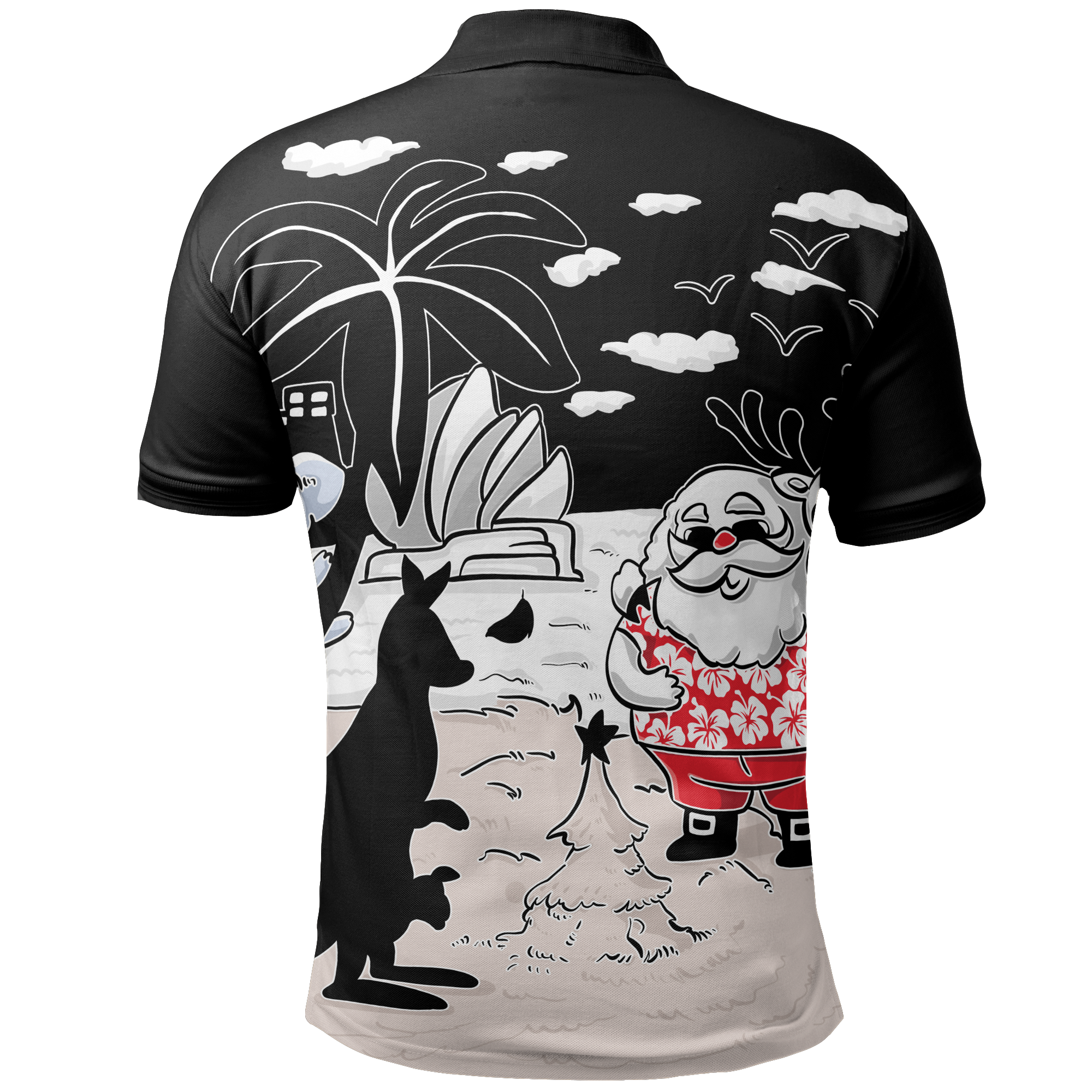 christmas-polo-shirt-santa-claus-shirt-kangaroo-ver03-unisex