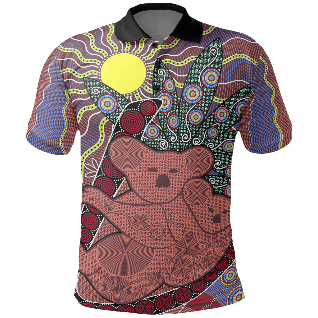 polo-shirt-koala-shirt-aboriginal-patterns-unisex
