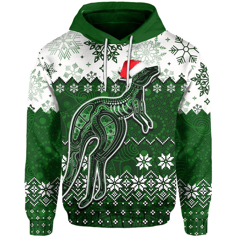 aboriginal-christmas-2022-kangaroo-hoodie-green-style