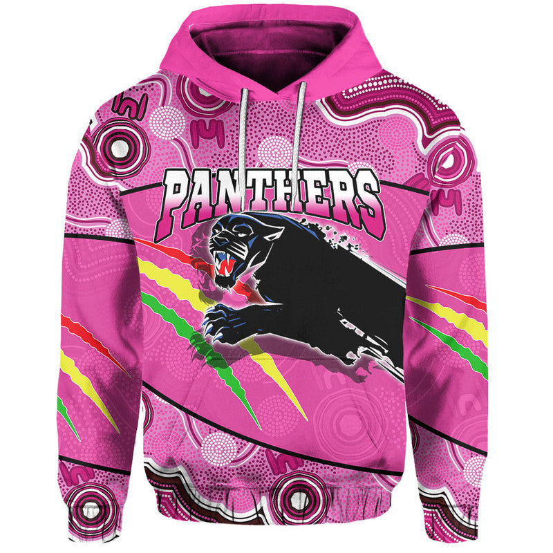 custom-personalised-panthers-rugby-hoodie-aboriginal-basic-style-pink
