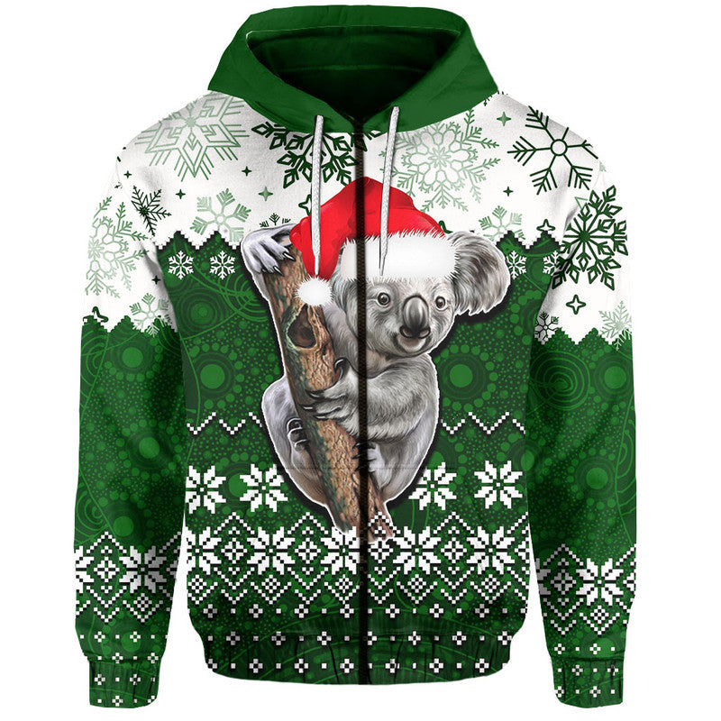 aboriginal-christmas-2022-koala-hoodie-green-style