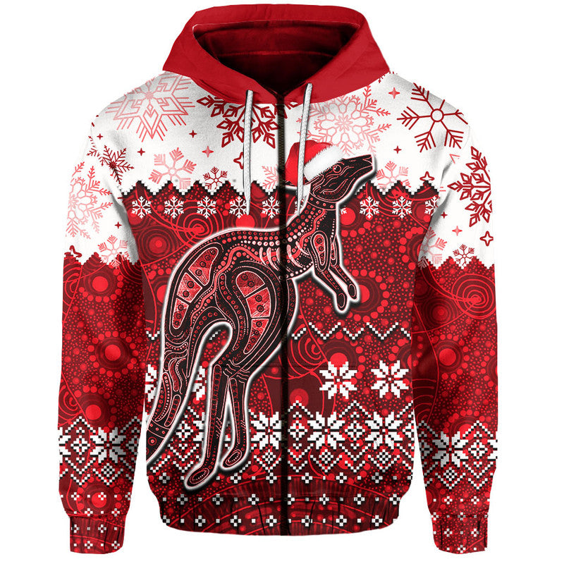 aboriginal-christmas-2022-kangaroo-hoodie-red-style