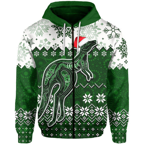 aboriginal-christmas-2022-kangaroo-hoodie-green-style