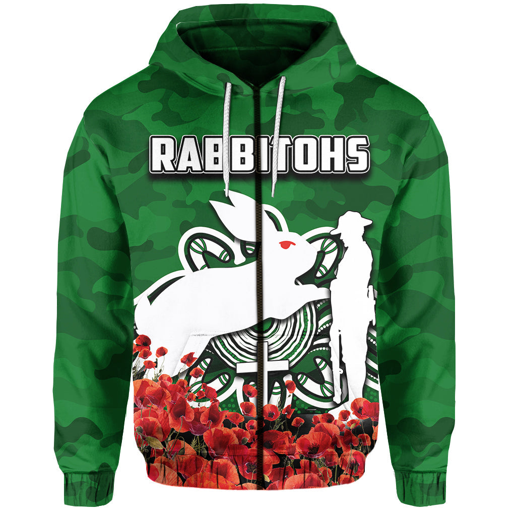 south-sydney-rabbitohs-hoodie-anzac-day-poppy-flowers-with-army-patterns