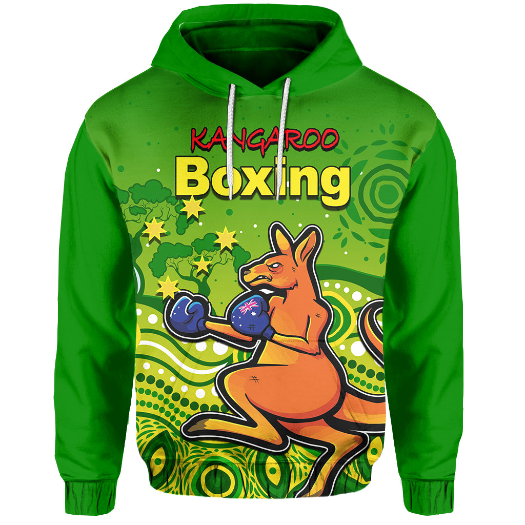 (Custom Personalised) Kangaroo Boxing Hoodie Aboriginal