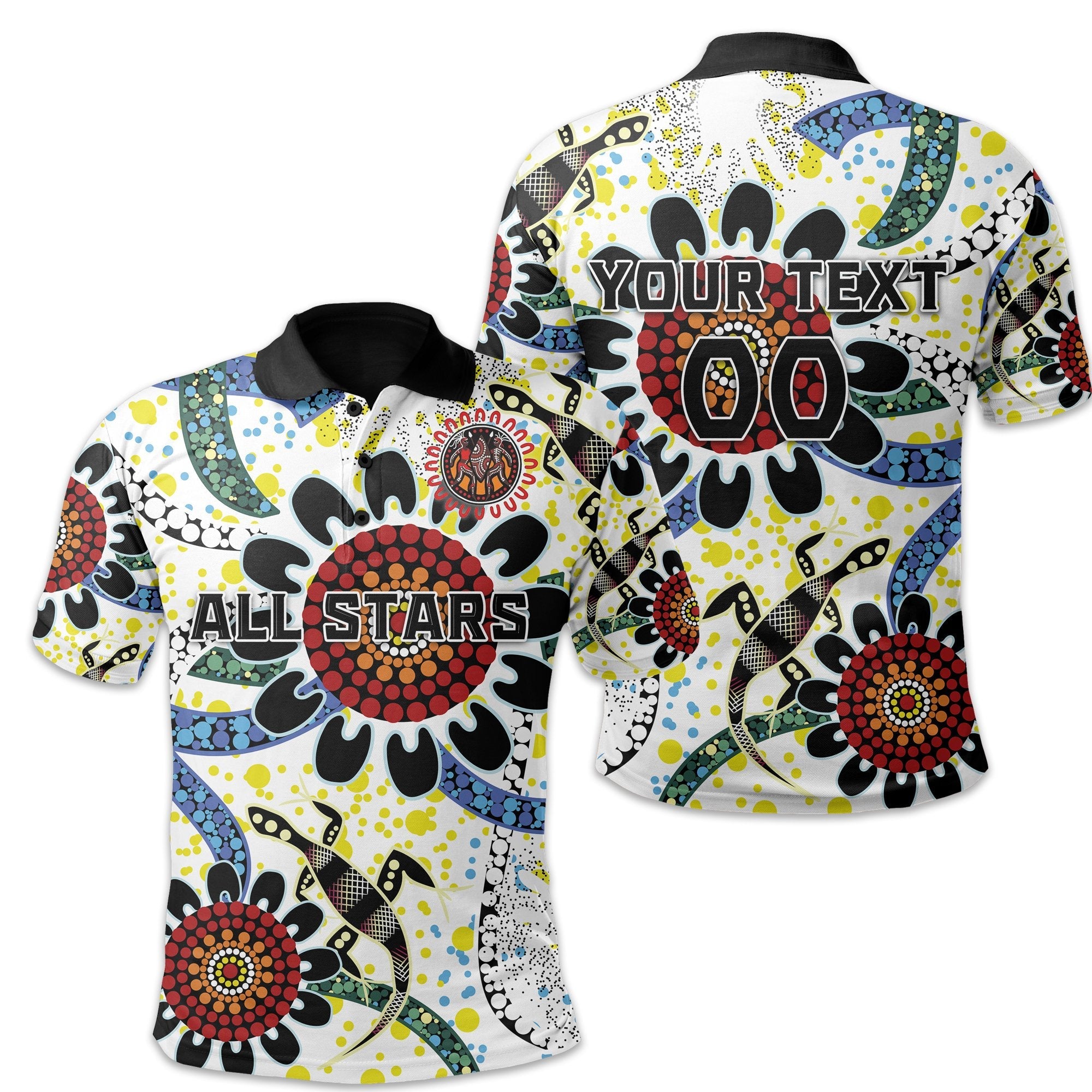 custom-personalised-australia-indigenous-rugby-polo-shirt-all-stars-sporty-style-white-custom-text-and-number