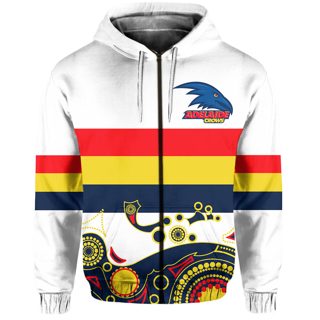 adelaide-crows-zip-hoodie-aboriginal-simple-style