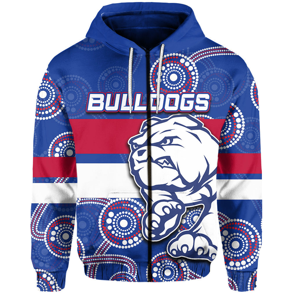 custom-personalised-western-bulldogs-zip-hoodie-aboriginal-patterns-1
