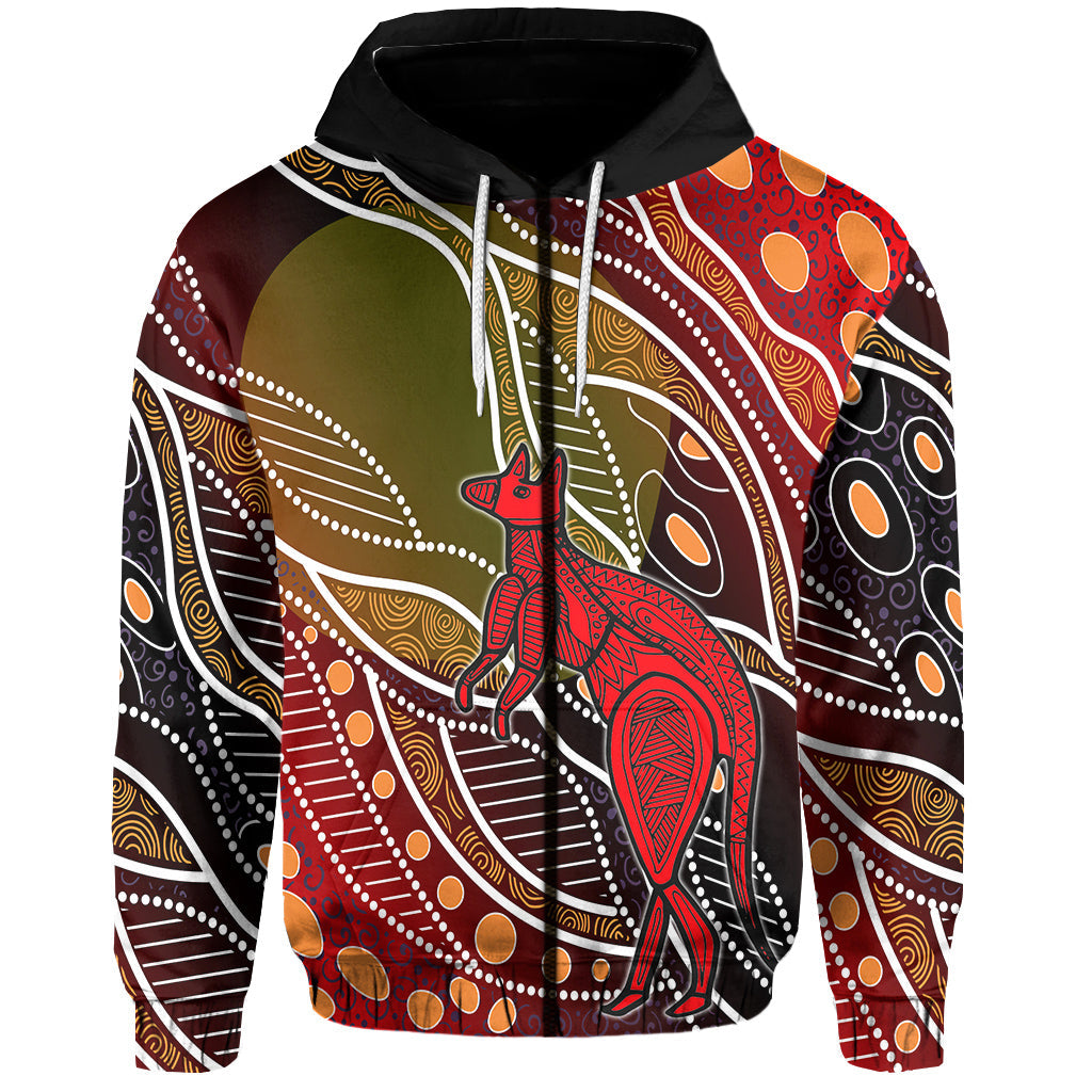 custom-personalised-aboriginal-zip-hoodie-kangaroo-australia-lt6