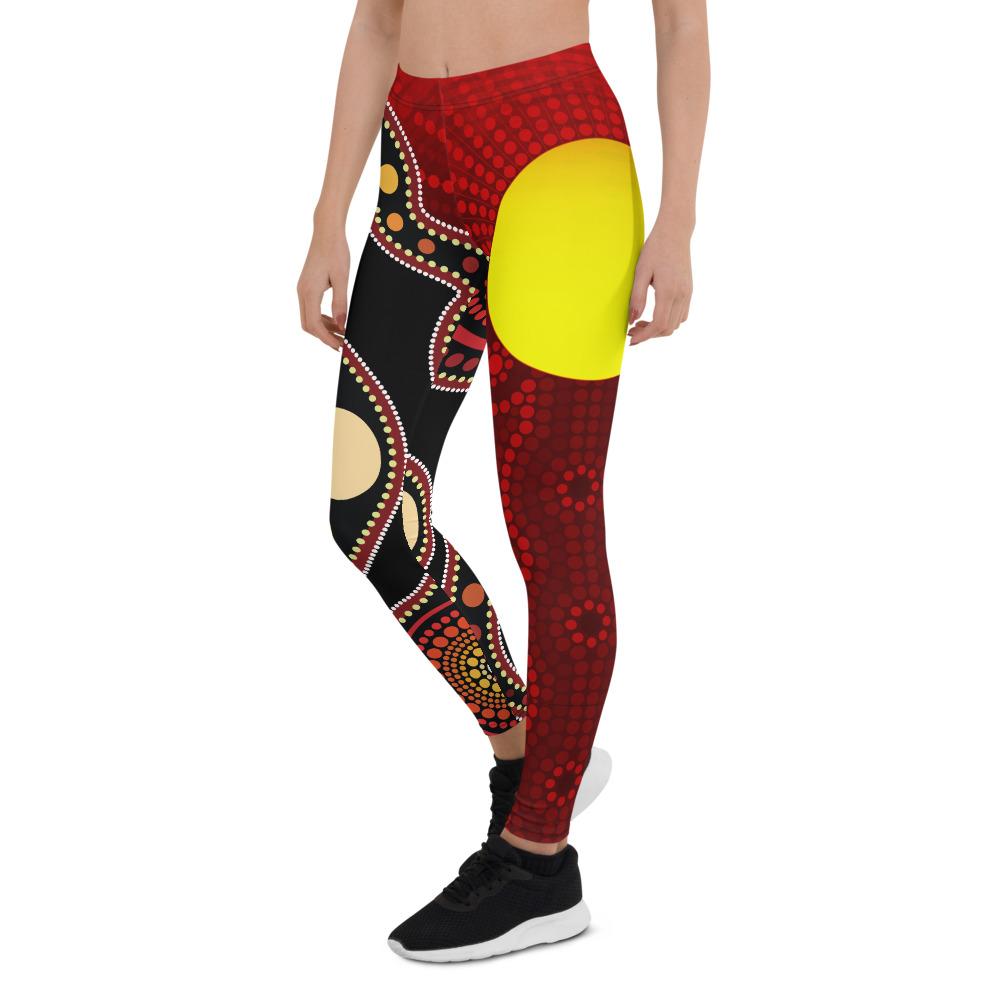 aboriginal-leggings-australia-aboriginal-lives-matter-flag-circle-dot-painting-art-tight-pants