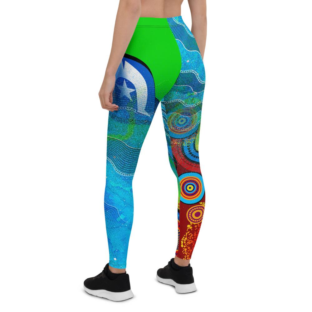 leggings-torres-strait-islanders-flag-with-aboriginal-patterns-tight-pants
