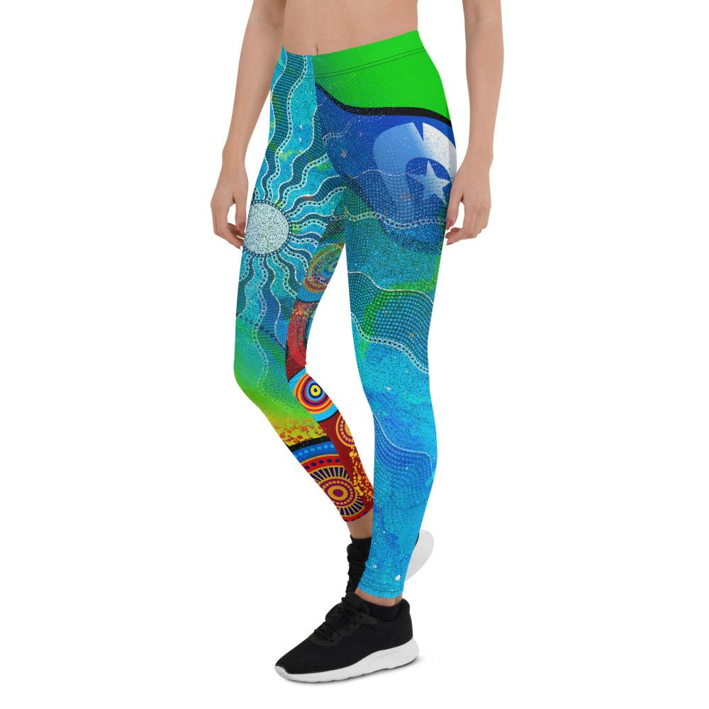 leggings-torres-strait-islanders-flag-with-aboriginal-patterns-tight-pants