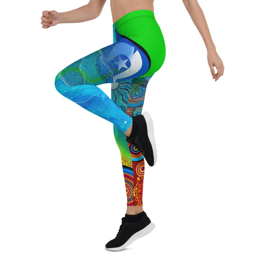 leggings-torres-strait-islanders-flag-with-aboriginal-patterns-tight-pants