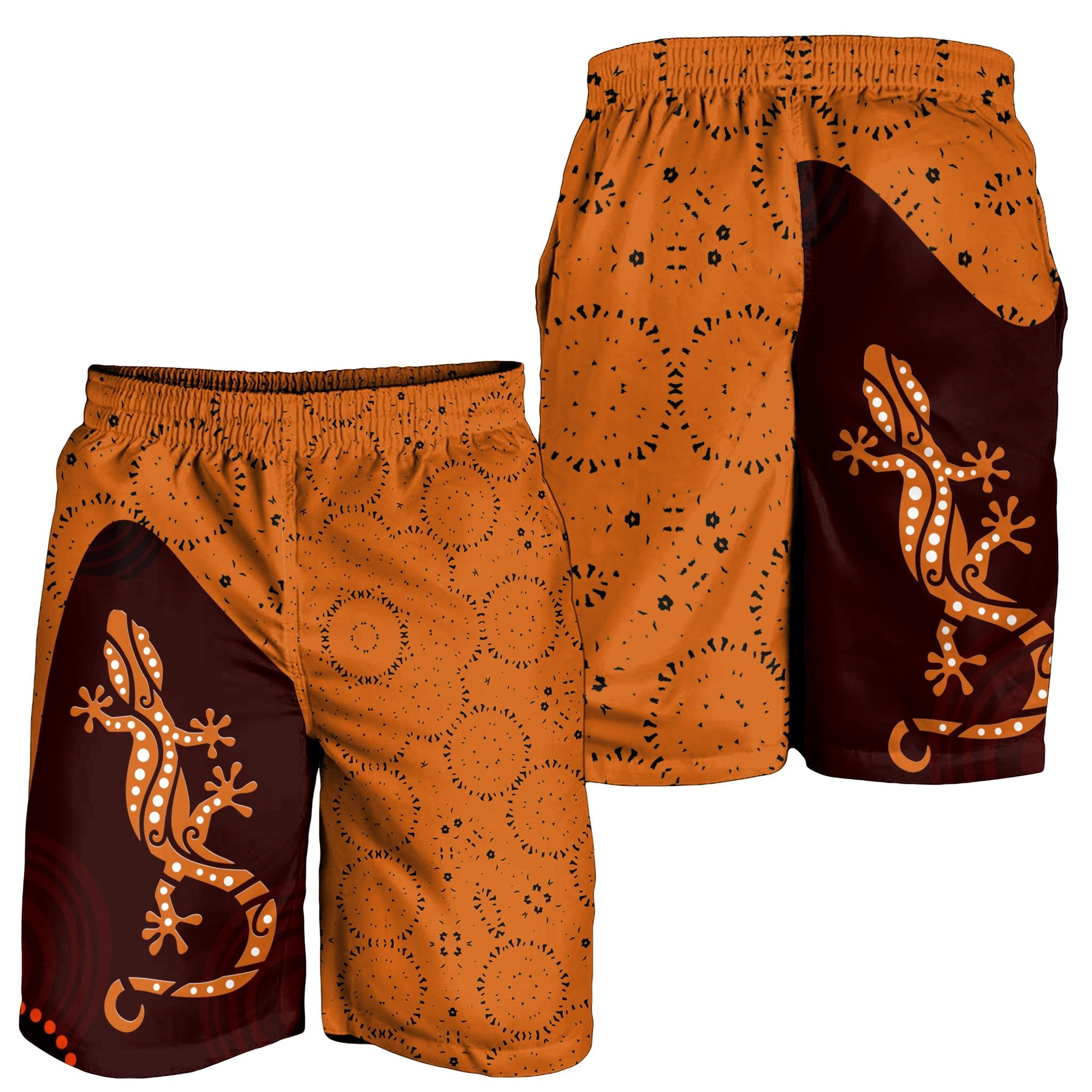 aboriginal-men-shorts-lizard-in-aboriginal-dreaming