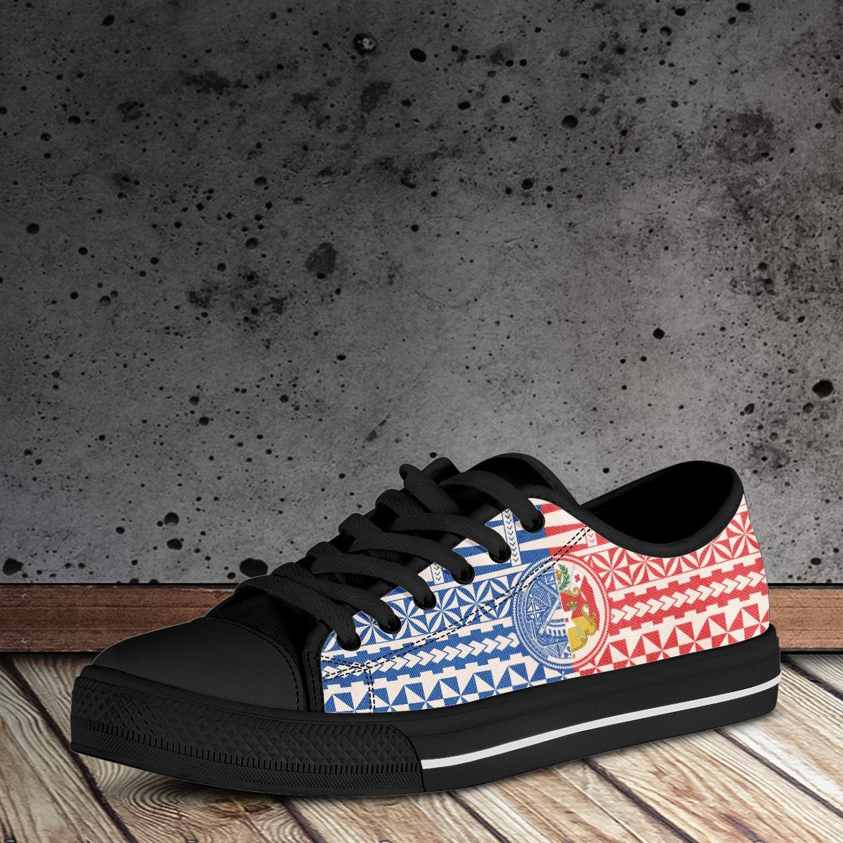 tokouso-canvas-shoe-coat-of-arms-on-tapa-pattern