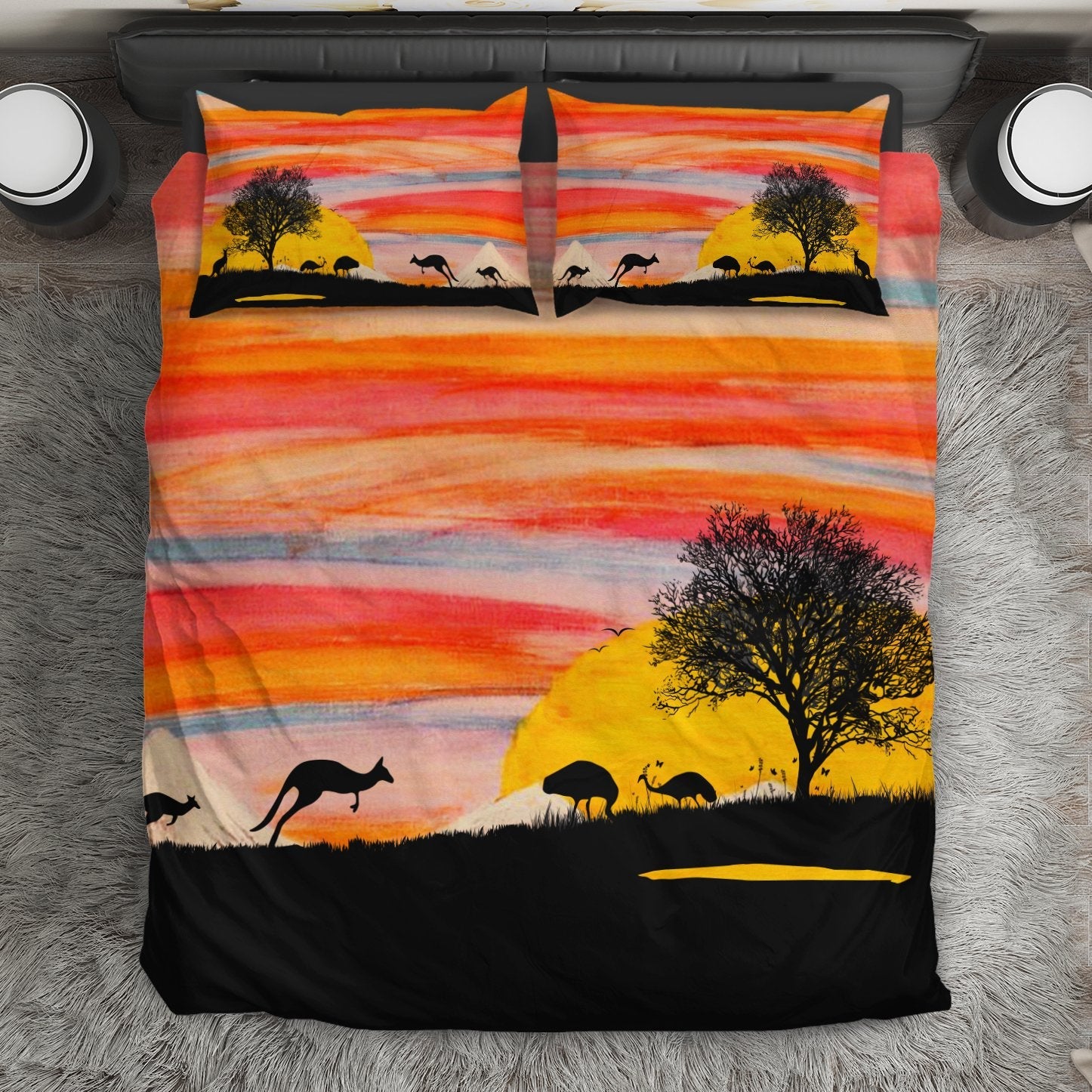 bedding-sets-kangaroo-bed-sunset-drawing-painting-sets