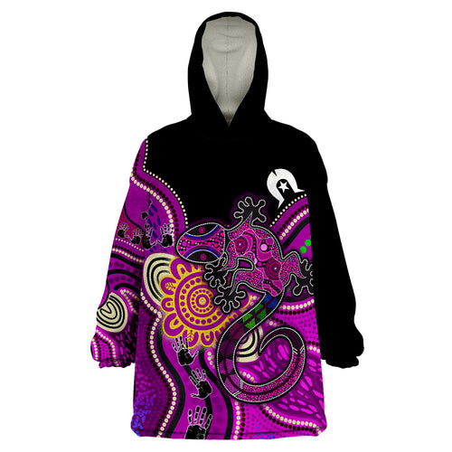 naidoc-week-2022-aboriginal-lizard-wearable-blanket-hoodie