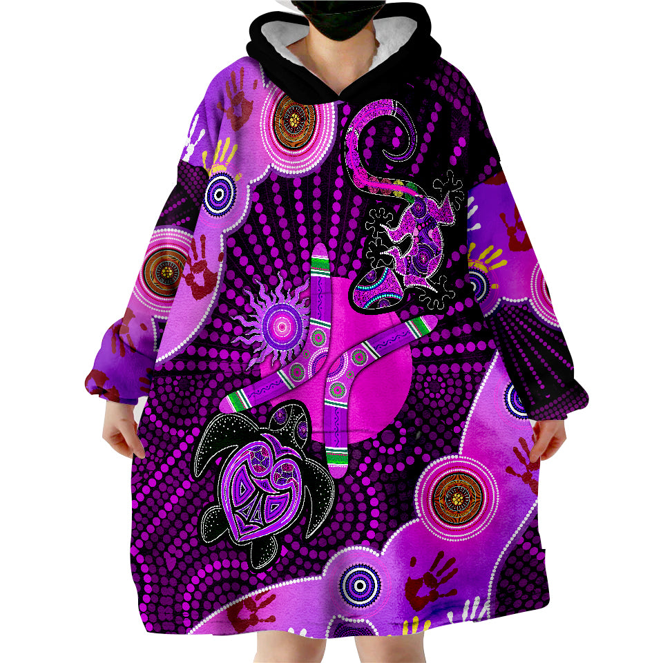 naidoc-week-2022-purple-turtle-lizard-sun-wearable-blanket-hoodie