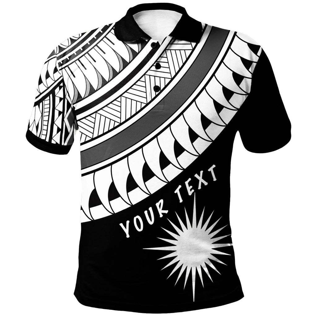marshall-island-custom-personalised-polo-shirt-ginger-lei-pattern-white