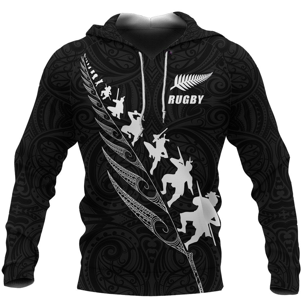 new-zealand-rugby-haka-fern-hoodie-custom-text-and-number-rugby-hoodie