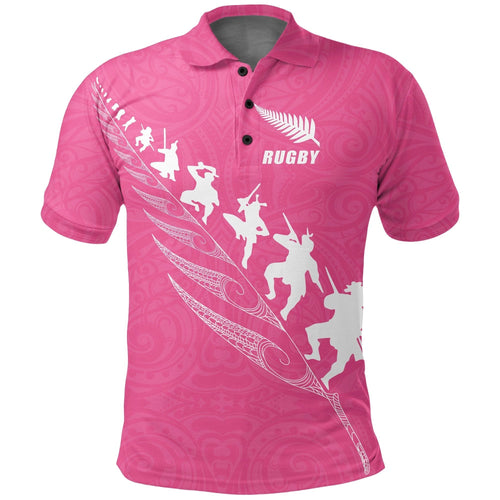 rugby-haka-fern-polo-t-shirt-pink