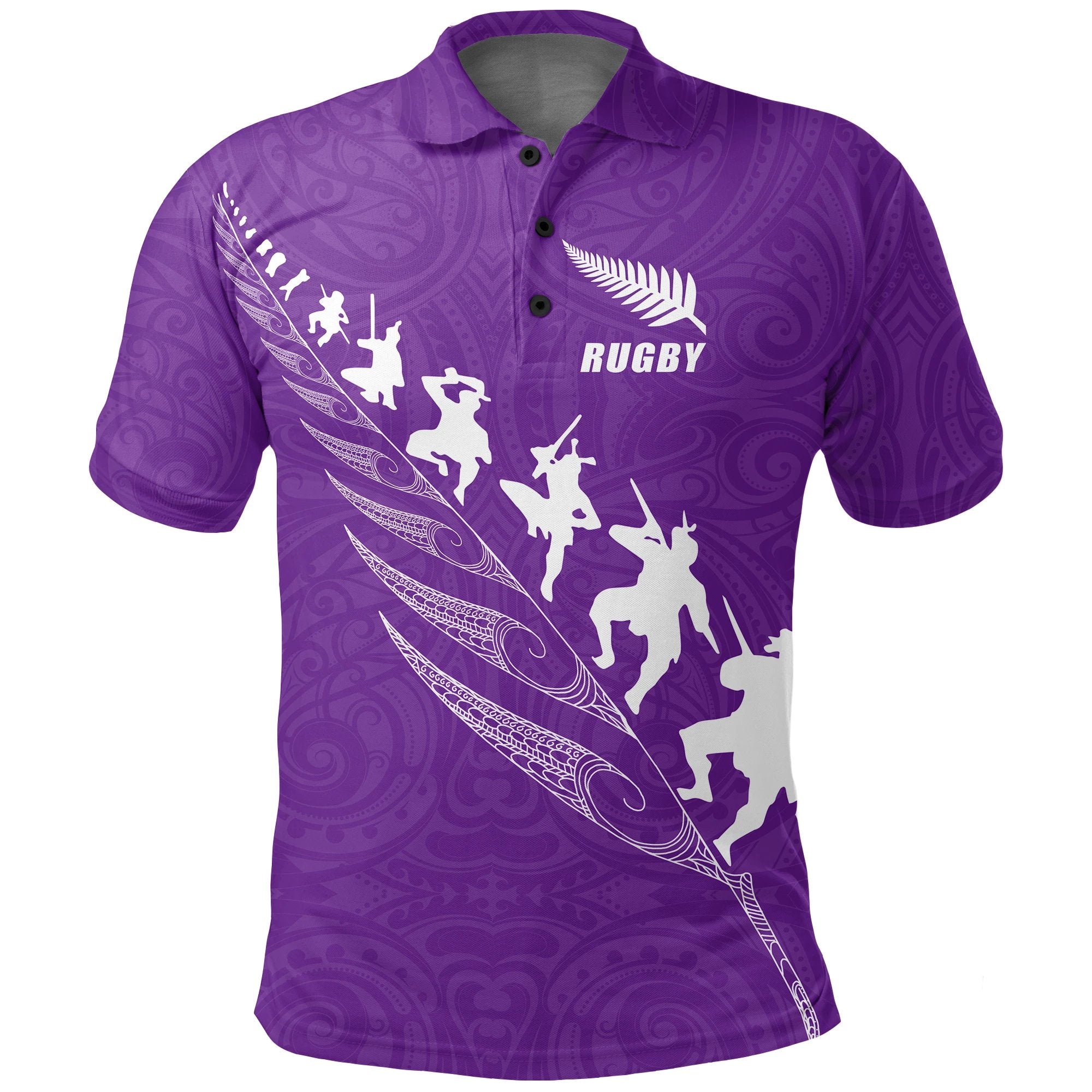rugby-haka-fern-polo-t-shirt-violet