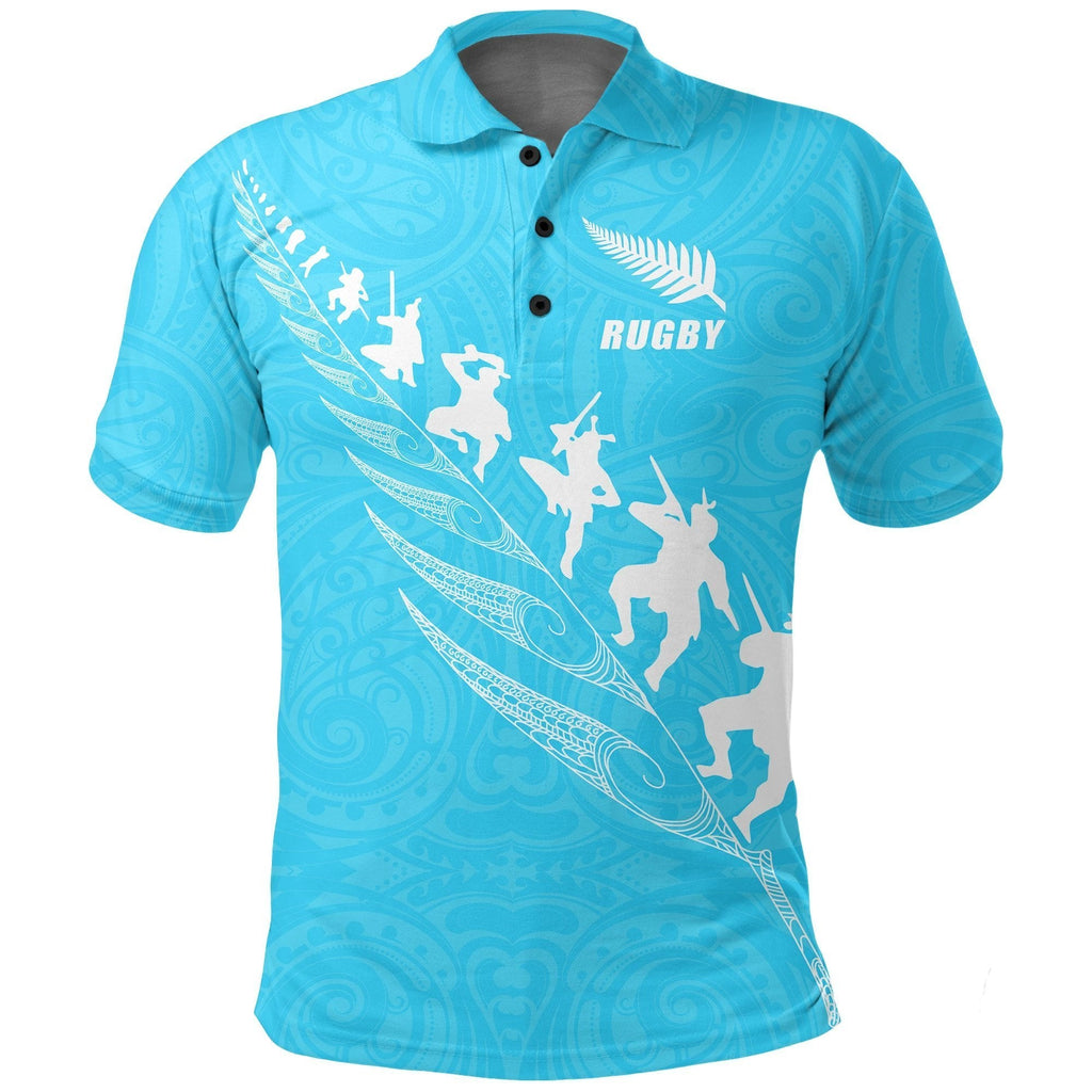 rugby-haka-fern-polo-t-shirt-blue