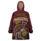 maroons-rugby-snug-hoodie-custom-qld-maroons-kangaroo-with-aboriginal-culture-oodie-blanket