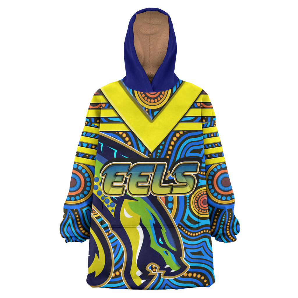 eels-rugby-snug-hoodie-custom-electric-eel-with-aboriginal-patterns-oodie-blanket